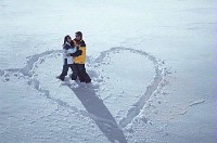 romantické požádání o ruku v zimě