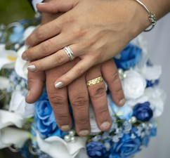 Damon White snubní prsteny z bílého zlata