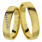 Afra Gold Briliant snubní prsteny ze žlutého zlata s brilianty