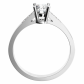 Monika White překrásný zásnubní prsten z bílého zlata