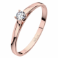 Diona Red jemný zásnubní prsten z růžového zlata