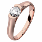 Aura R Briliant  prsten z růžového zlata