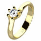 Ilona Gold Briliant zlatý prsten zdoben kamínkem