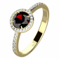Eva Gold zlatý prsten zdobený kamínky