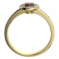 Eva Gold zlatý prsten zdobený kamínky