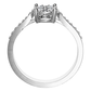 Zlata Princess White zásnubní prsten z bílého zlata