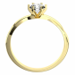 Popelka G Briliant zásnubní prsten ze žlutého zlata s briliantem