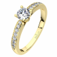 Lenka GW Safír zásnubní prsten ze žlutého zlata se safíry