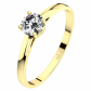 Diona GW Safír (5 mm) zásnubní prsten ze žlutého zlata se safírem