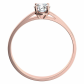 Diona RW Safír (5 mm) zásnubní prsten z růžového zlata se safírem