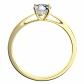Grácie GW Safír (4 mm) zásnubní prsten ze žlutého zlata se safírem