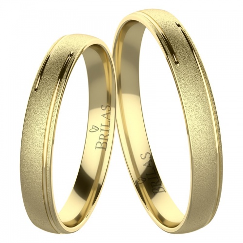 Tia Gold-snubní prsteny s ručním rytím