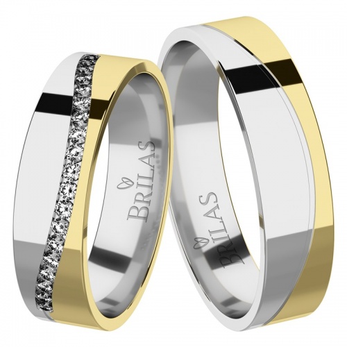 Samira Colour GW-snubní prsteny z kombinovaného zlata