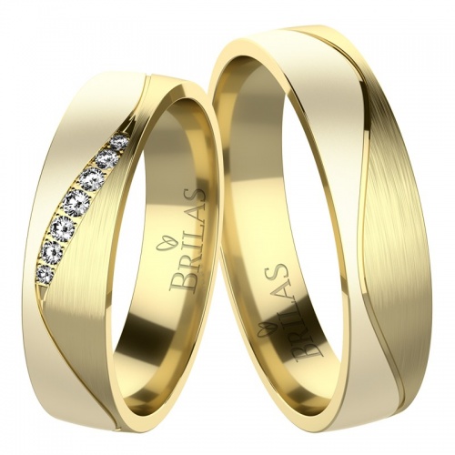 Celestina Gold-snubní prsteny ze žlutého zlata