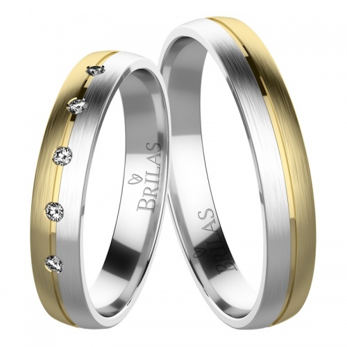 Sarah Colour GW-snubní prsteny z kombinovaného zlata