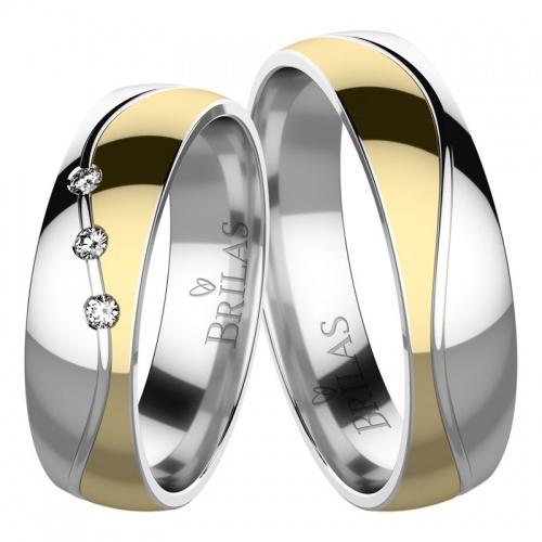 Samantha Colour GW-snubní prsteny z kombinovaného zlata