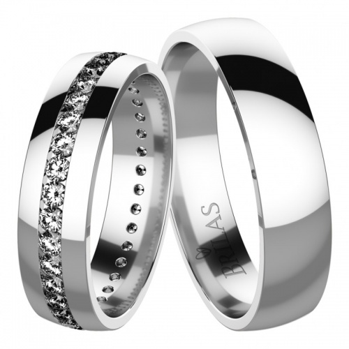 Augusto White-snubní prsteny z bílého zlata