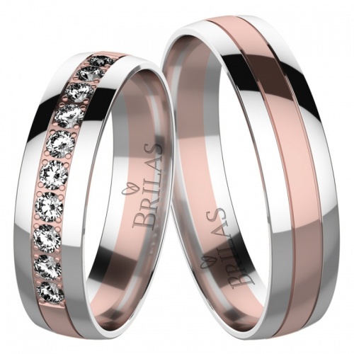 Miranda Colour RW-snubní prsteny z kombinovaného zlata