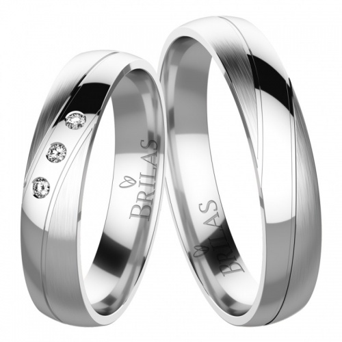 Makim White-snubní prsteny z bílého zlata