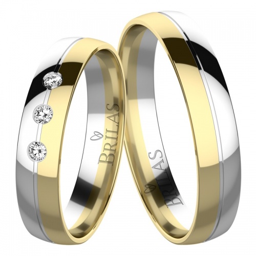 Regalo Colour GW -snubní prstýnky z kombinovaného zlata