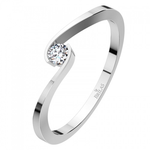 Vitas White Briliant-elegantní zlatý prsten z bílého zlata