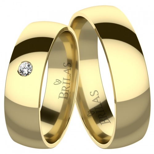 Atik Gold Diamond -snubní prsteny ze žlutého zlata