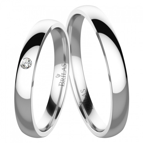 Vega White Diamond -snubní prsteny z bílého zlata