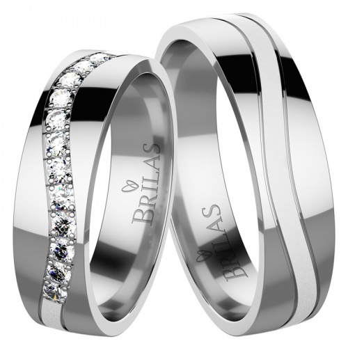 Adore White - snubní prsteny z bílého zlata