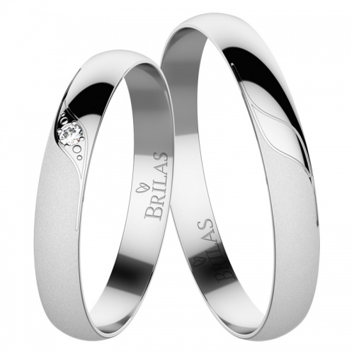 Vivien White-snubní prsteny z bílého zlata