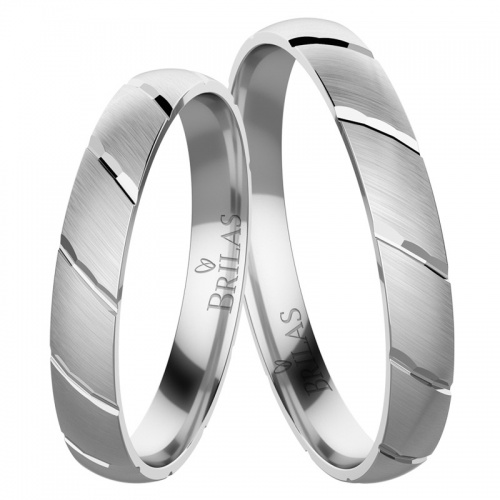 Glance White-jednoduché snubní prsteny