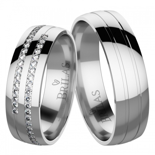 Brunella White-snubní prsteny z bílého zlata