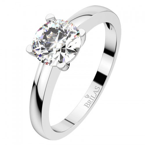Hebe White-skvostný zásnubní prsten z bílého zlata