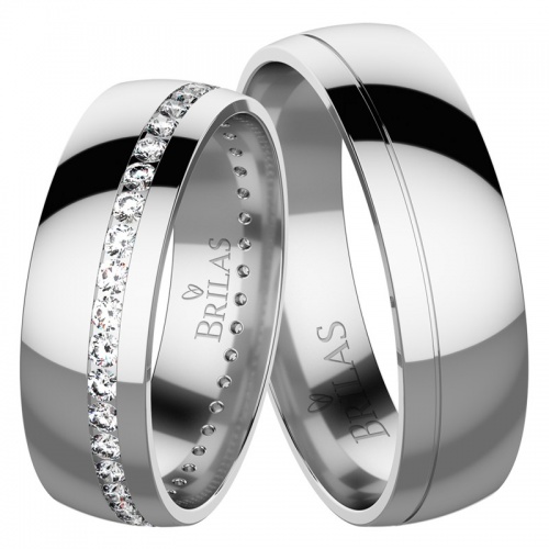 Celeste White - snubní prsteny z bílého zlata