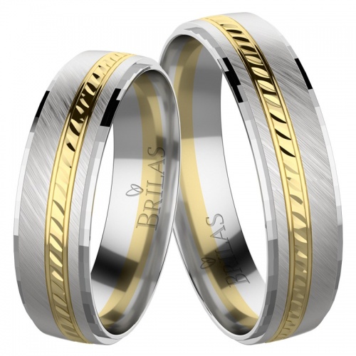 Romana Colour GW-snubní prsteny z kombinovaného zlata