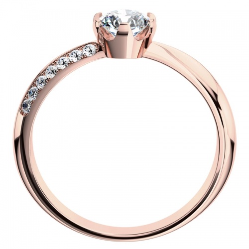 Michaela R Briliant - prsten z růžového zlata