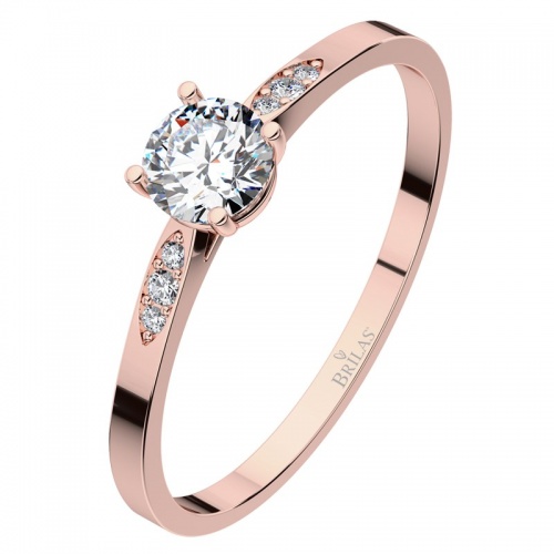 Kasia R Briliant - vkusný zásnubní prsten z růžového zlata