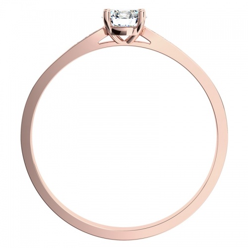 Kasia R Briliant - vkusný zásnubní prsten z růžového zlata