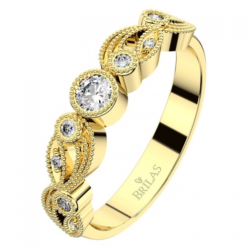 Viva G Briliant-prsten ze žlutého zlata