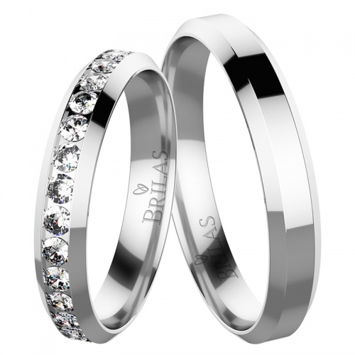 Doris White-snubní prsteny z bílého zlata