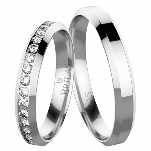Lili White - snubní prsteny z bílého zlata