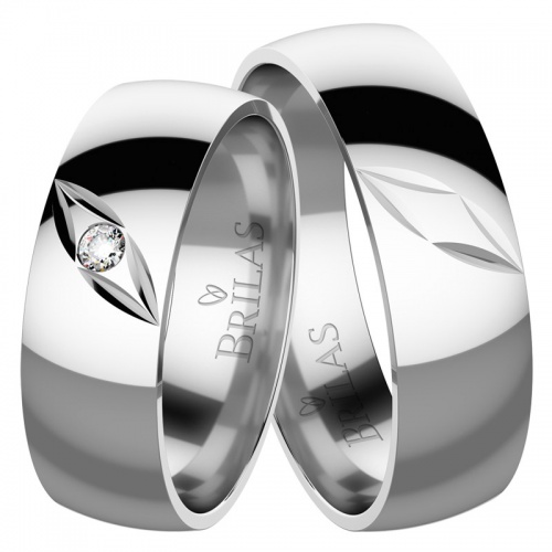 Nora White - snubní prsteny z bílého zlata