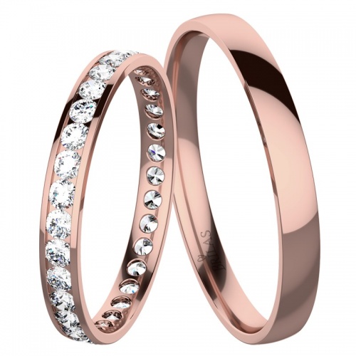 Eliso Red-snubní prsteny z červeného zlata