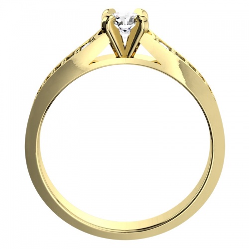 Patricie Gold - zlatý prsten zdobený kamínky