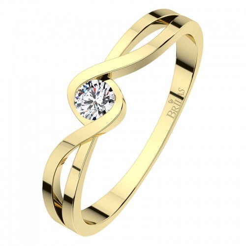Rosana G Briliant -jedinečný zásnubní prsten ze žlutého zlata
