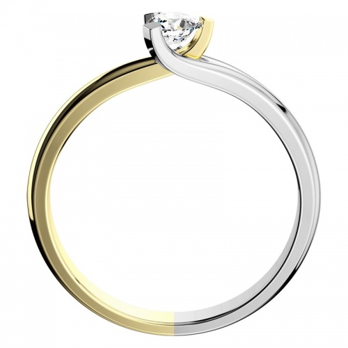 Polina Colour GW Briliant  - prsten z bílého a žlutého zlata