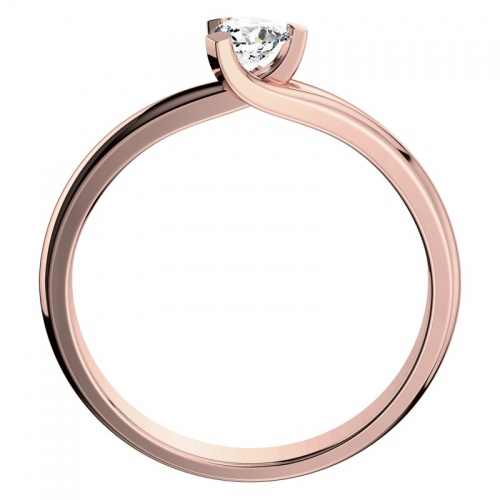Polina Red  - prsten z růžového zlata