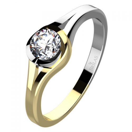 Karma Colour GW Briliant-prsten ve žlutém a bílém zlatě