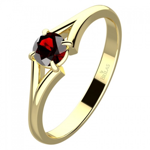 Pavla Gold Granát -prsten ze žlutého zlata