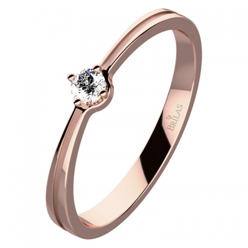 Joni Red - zásnubní prsten z růžového zlata