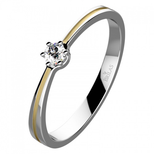 Kelsi Colour GW - zásnubní prsten z bílého a žlutého zlata